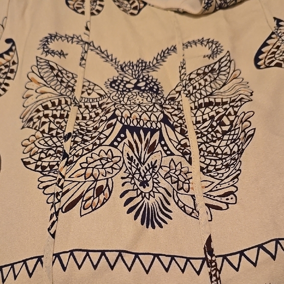 Jones New York White and Brown Pleated A-Line Skirt 8 - Picture 3 of 3